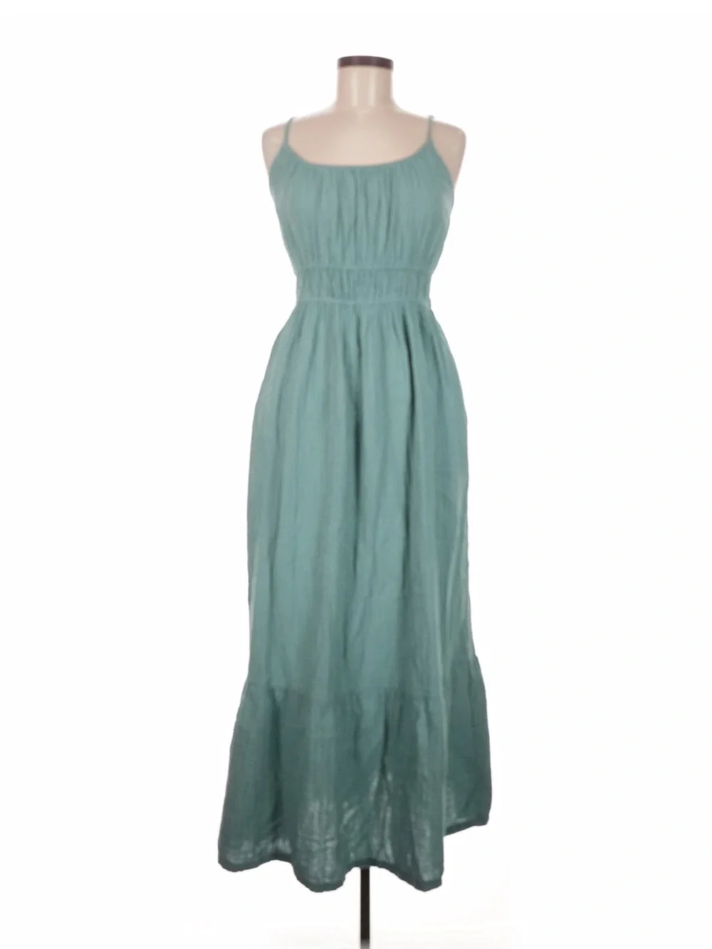 Pact Coastal Double Gauze Cami Maxi Dress Blue Green Size Medium - Picture 4 of 14